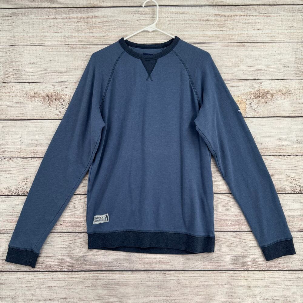 Johnnie-O Crewneck Sweatshirt Mens Medium Blue Riviera CC‎ Coral Gables